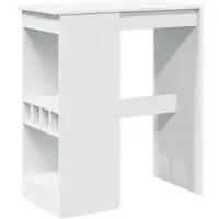 vidaXL Bartafel met rekken 90x47,5x103,5 cm bewerkt hout wit