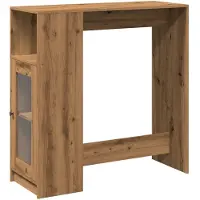 vidaXL Bartafel met rekken 101x40x103,5 cm hout artisanaal eikenkleur
