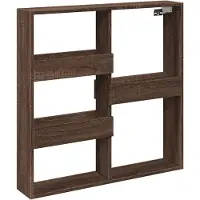 vidaXL Wandkast 80x15x80 cm bewerkt hout bruin eikenkleur