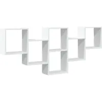 vidaXL Wandschap 159x18x66 cm bewerkt hout wit