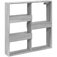 vidaXL Wandkast 80x15x80 cm bewerkt hout grijs sonoma eikenkleurig