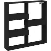 vidaXL Wandkast 80x15x80 cm bewerkt hout zwart