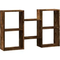 vidaXL Wandschap 96x18x60 cm bewerkt hout gerookt eikenkleurig