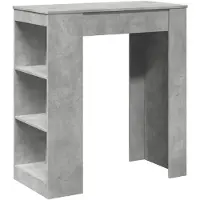 vidaXL Bartafel met rekken 95x47x103,5 cm bewerkt hout betongrijs