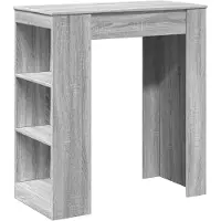vidaXL Bartafel met rekken 95x47x103,5 cm bewerkt hout grijs sonoma