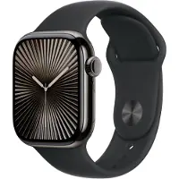 Apple Watch Series 10 4G 42mm Titanium Zwart Sportband S/M