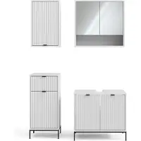 Vicco Badkamermeubelset Eliza Wit 4-delig, Model 49876