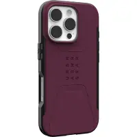 Uag Civilian Backcover MagSafe voor de Apple iPhone 16 Pro - Bordeaux