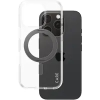 PanzerGlass Feature Case - Transparant w. - Zwart Kickstand & MagSafe iPhone 16 Pro