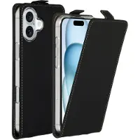 Accezz Flipcase voor de Apple iPhone 16 Plus - Zwart