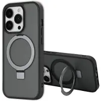 Accezz Ring Stand Backcover met MagSafe voor de Apple iPhone 14 Pro - Zwart