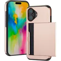 IMoshion Backcover met pasjeshouder voor de Apple iPhone 16 - Rosé Goud