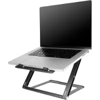 Accezz Origami Laptop Stand - Laptop standaard - Verstelbaar en opvouwbaar - Universeel - Donkergrijs