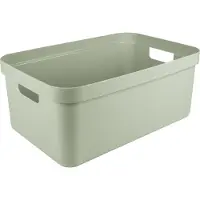 Sunware opbergbox Sigma - kunststof - 45 liter - lichtgroen - opberg dozen/bakken - opbergers - 39 x 59 x 24 cm