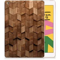 B2Ctelecom Silicone Tablet Hoes voor Apple iPad 10.2 | iPad 10.2 (2020) | 10.2 (2021) Wooden Cubes