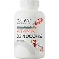 OstroVit Vitaminen - Vitamine D3 4000 + K2 100 tabletten - 100 Tabletten + BeBulk Nutrition Pillendoos