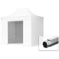 TOOLPORT 3x2 m Easy up partytent met zijwanden, PROFESSIONAL alu 40mm, wit