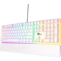 Royal Kludge RK918 - Gaming Toetsenbord - Mechanisch Toetsenbord - RGB - Wit - Red Switches - Met Polssteun