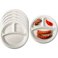 Pure - Disposable Tableware 36x Suikerrieten kleine wegwerp bordjes 23 cm van biologisch afbreekbaar materiaal - Feestbordjes