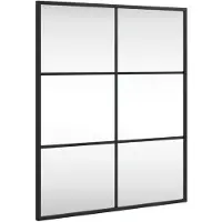 vidaXL Wandspiegel rechthoekig 50x60 cm ijzer zwart