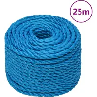 vidaXL Werktouw 16 mm 25 m polypropeen blauw