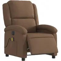 vidaXL Massagestoel elektrisch verstelbaar stof bruin
