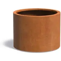 HetTuinstel.nl Cortenstaal plantenbak Ø80x60cm - Met wielen