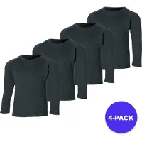 Heat Keeper Heatkeeper - Thermoshirt kinderen - Antraciet - Maat 152/164 - 4-Stuks - Thermokleding kind