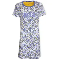 Irresistible Dames Nachthemd - Katoen - Ronde Hals - Blauw - Maat XXL