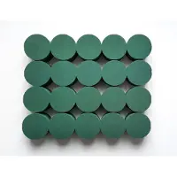 Mosy Steekschuim - Rondjes Nat - 20 x Groen - Ø 8 - Hoogte 5 cm – Kerststukje maken - Bloemstukje maken - OAS-003