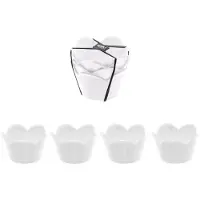Zak!Designs cupcakevorm Baking Sweety 8 cm melamine wit 4 stuks