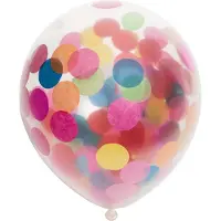 We Fiesta 6 Papier Confetti ballonnen 12″ multikleur / in vrolijke kleuren- Versiering Feestdecoratie Decoratie Verjaardag Jubileum Thema Feest Ballon