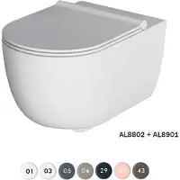 Xenz Gio randloos toilet 47cm met vortexspoeling wit glans
