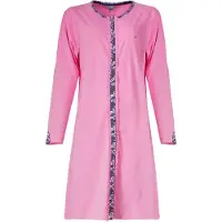 Irresistible Dames Nachthemd - Katoen - Doorknoop - Roze - Maat L