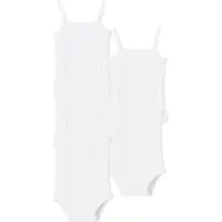 Vertbaudet Set met 5 rompers met fijne bretels in interlock set wit