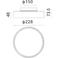 Molto Luce LED buiten plafondlamp Nona, Ø 22,8 cm, antraciet dimbaar, zwart, Aluminium, Modern, LED plafondlamp