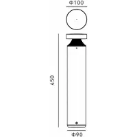 Molto Luce Sokkellamp buiten Mona, dimbaar, zwart, Aluminium, Modern, LED buitenlamp