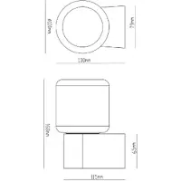 Molto Luce Wandlamp buiten Lanu Flat, dimbaar, chroom / zilver, Aluminium, Modern, Wandlamp buiten