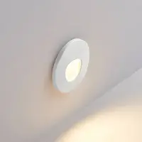 Molto Luce LED inbouwlamp Wall 68R Sina IP44 RD, wit, CCT 68R, dimbaar, wit / opaal, Hal, Aluminium, Modern, Wandlamp buiten