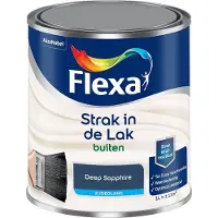 Flexa - Strak In De Lak Buitenlak Zijdeglans - Deep Sapphire - Mengverf - 1 L