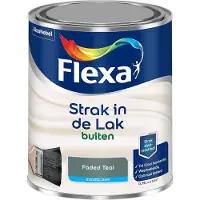 Flexa - Strak In De Lak Buitenlak Zijdeglans - Faded Teal - Mengverf - 750 Ml