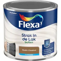 Flexa - Strak In De Lak Buitenlak Zijdeglans - Rustic Chestnut - Mengverf - 500 Ml