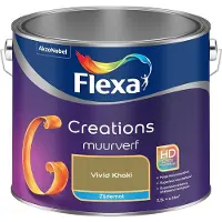Flexa - Creations Muurverf Zijdemat - Vivid Khaki - Mengverf - 2,5 L