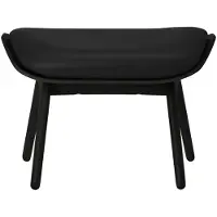 UMAGE The Reader Ottoman black oak | Black - Leather