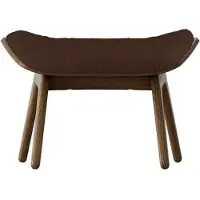 UMAGE The Reader Ottoman Dark oak | Teddy brown - Teddy bear fabric