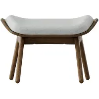 UMAGE The Reader Ottoman Dark oak | Sterling - Textile
