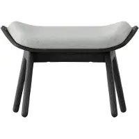 UMAGE The Reader Ottoman black oak | Sterling - Textile