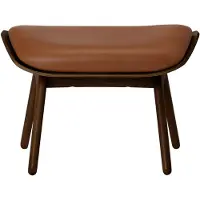 UMAGE The Reader Ottoman Dark oak | Cognac - Leather