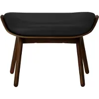 UMAGE The Reader Ottoman black oak | Black - Leather