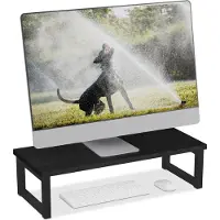 Relaxdays Monitorstandaard, Monitorstijgers, Zwart